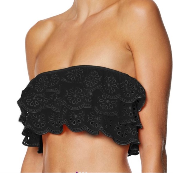 Avec Les Filles Other - AVEC LES FILLES Black Crochet Bikini Top M